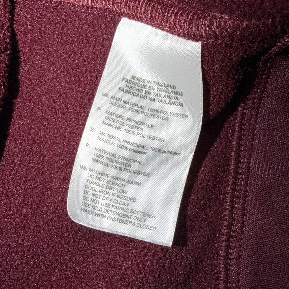 Adidas ClimaWarm Womens‎ XXL Full Zip Hoodie Jacket Burgundy Gray Fleece - Picture 7 of 11